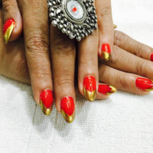 Metallic Chrome Gold French