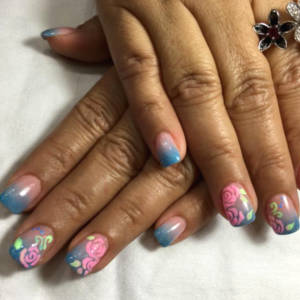 Ombre with Matt Nail Art