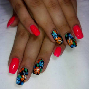 Simple Nail Art with Pretty Pink
