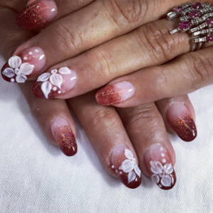 Colored Shading with 3D Nail Art